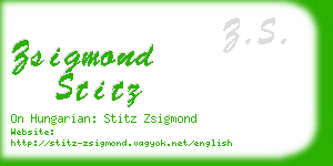 zsigmond stitz business card